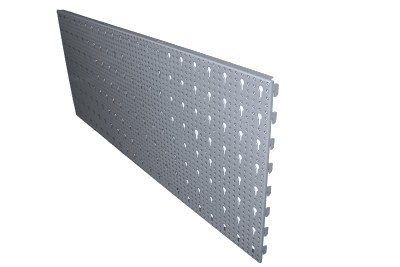 RR2308= 4x Rückwand L125 H30 Glatt Weißaluminium Tegometall Wand Gondel