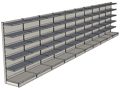 Tegometall Stahlfachboden L133 cm T47 cm hellgrau Metallfachboden bis 250Kg Last 